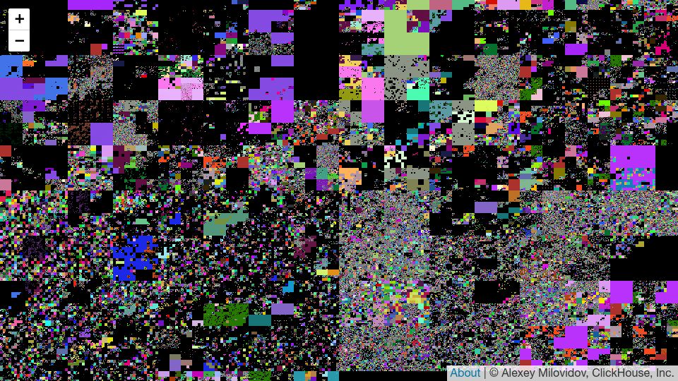 Screenshot of reversedns.space: Reverse DNS IPv4 Map