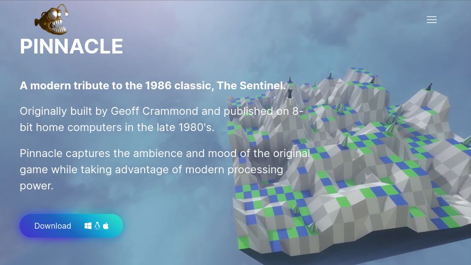 Screenshot of viperfish.com.au: Pinnacle – a modern tribute to the 1986 classic, The Sentinel