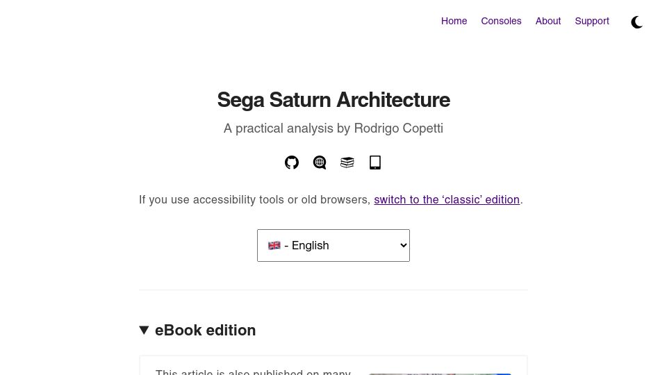 Screenshot of copetti.org: Sega Saturn Architecture – A practical analysis (2021)