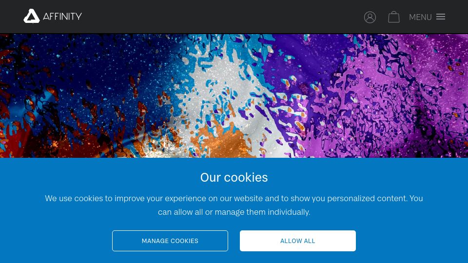 Screenshot of affinity.serif.com: Affinity Is Joining Canva