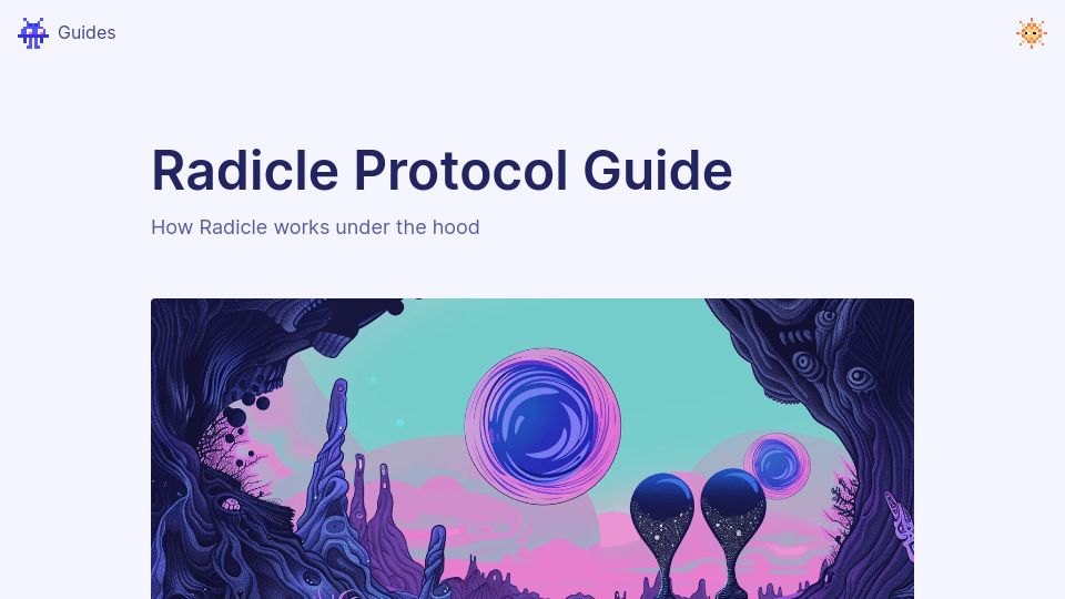 Screenshot of radicle.xyz: How Radicle Works Under the Hood