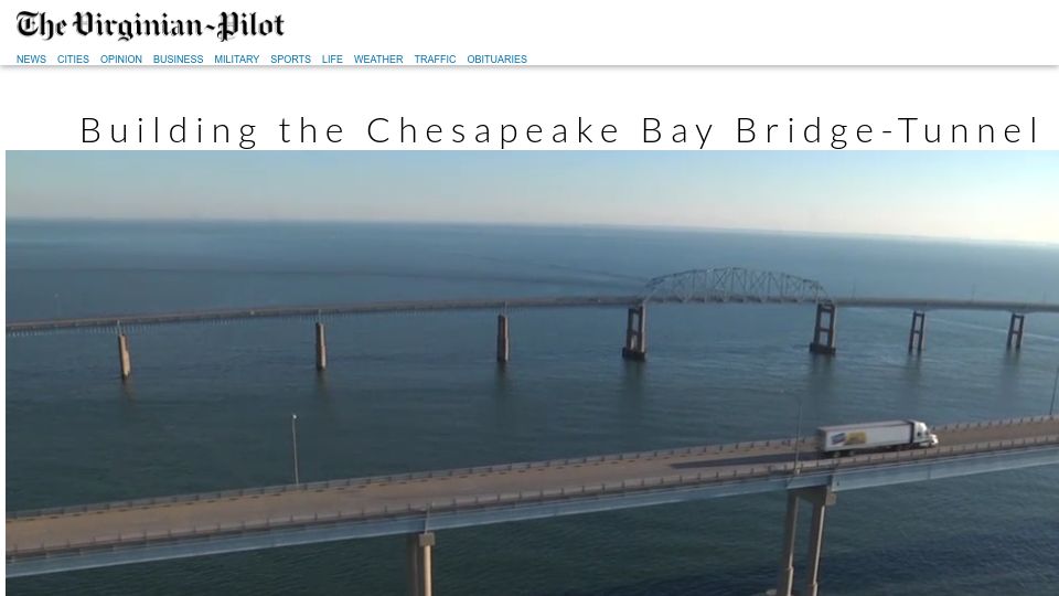 Screenshot of web.archive.org: Building the Chesapeake Bay Bridge-Tunnel (2014)