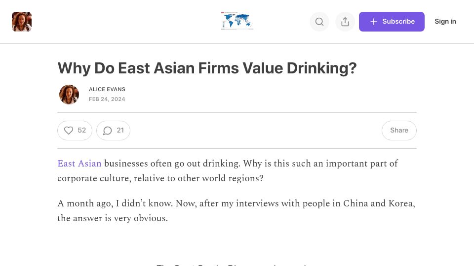 Screenshot of ggd.world: Why do east Asian firms value drinking?
