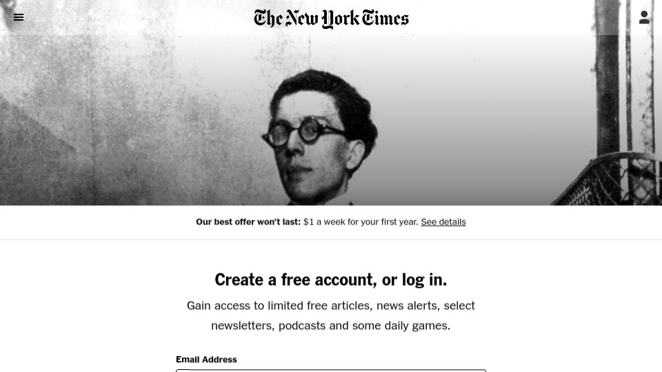 Screenshot of nytimes.com: Surrealism Is 100