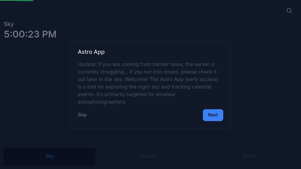 Screenshot of astro.sshh.io: Show HN: Astro App