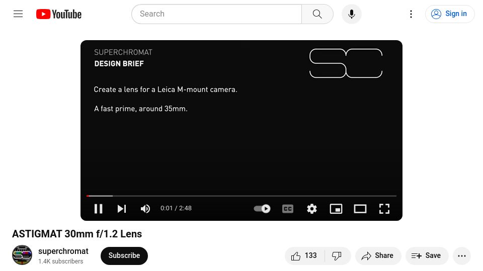Screenshot of youtube.com: I made a bad camera lens from some old glasses [video]