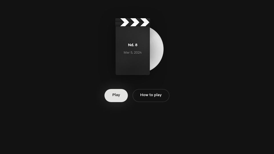 Screenshot of needledrop.me: Show HN: NeedleDrop – Guess the movie from a song