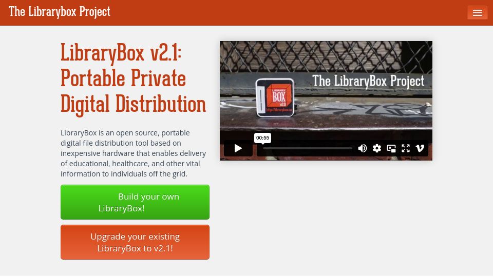 Screenshot of jasongriffey.net: LibraryBox