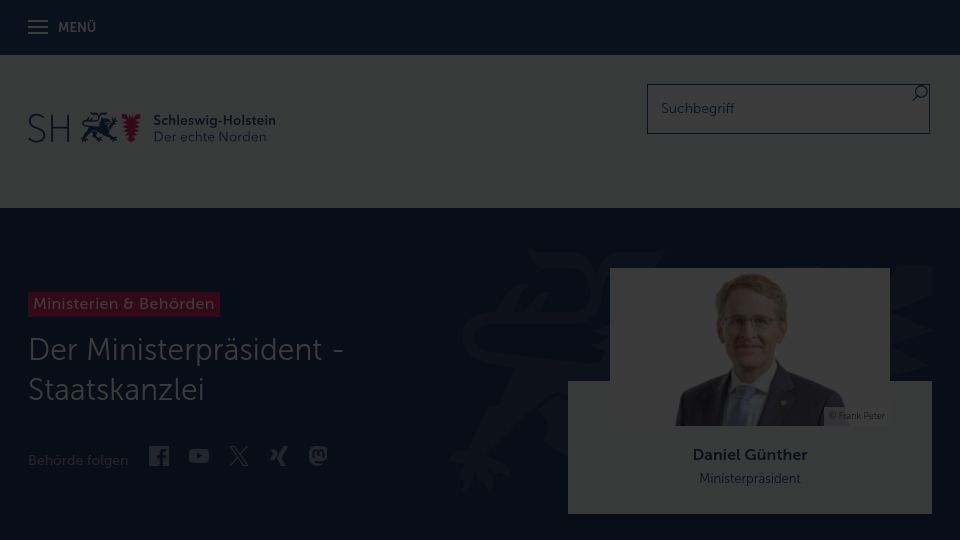 Screenshot of schleswig-holstein.de: German state Schleswig Holstein is rolling out their Open Source strategy