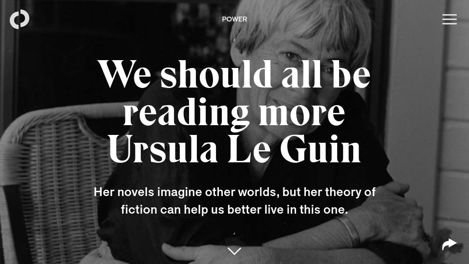 Screenshot of theoutline.com: Reading more Ursula Le Guin (2019)