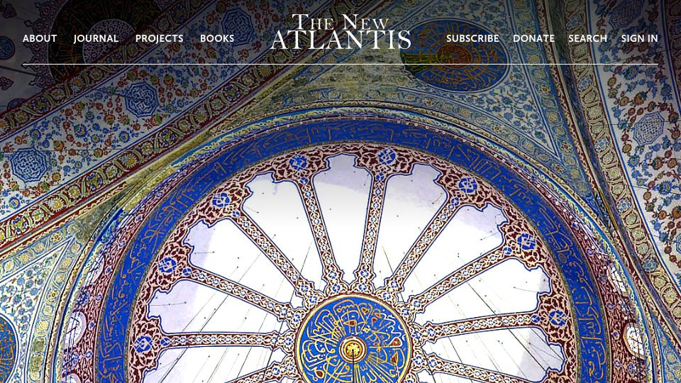 Screenshot of thenewatlantis.com: Why the Arabic World Turned Away from Science (2011)