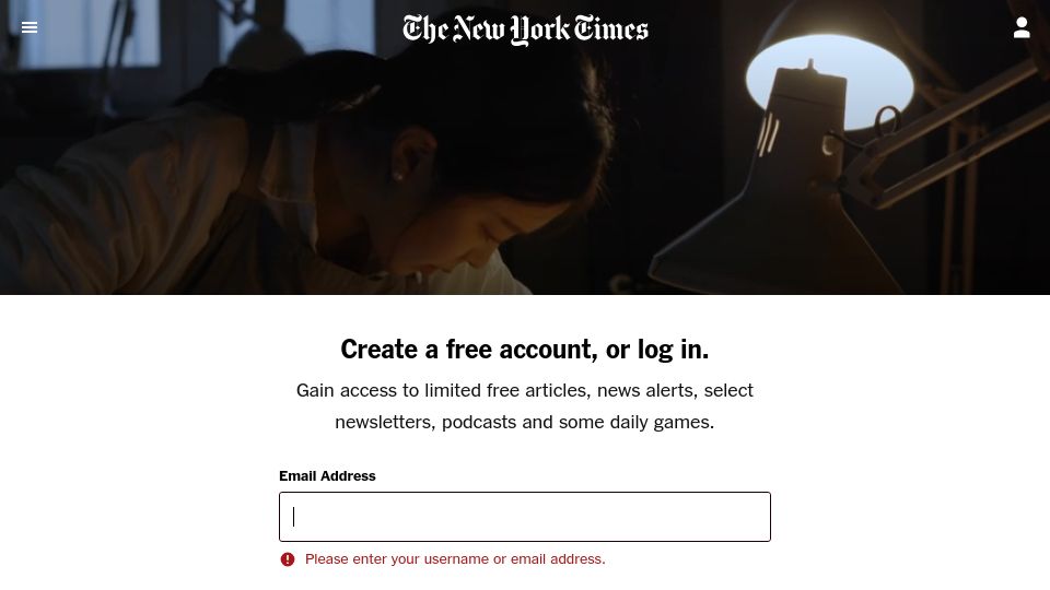 Screenshot of nytimes.com: She slept with a violin on her pillow