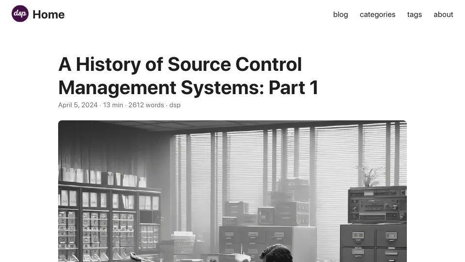 Screenshot of experimentalworks.net: A History of Source Control Systems: SCCS and RCS