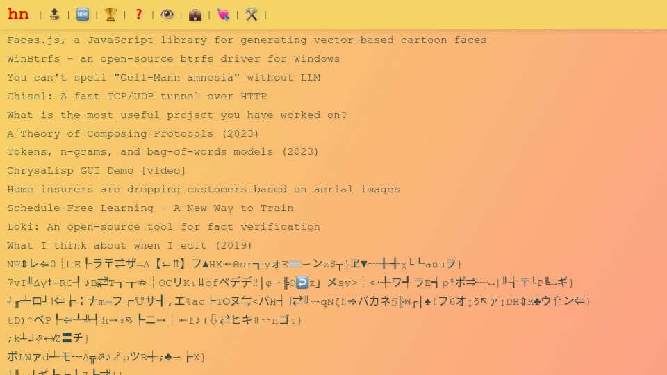 Screenshot of brutalisthackernews.com: Show HN: Brutalist Hacker News – A HN reader inspired by brutalist web design