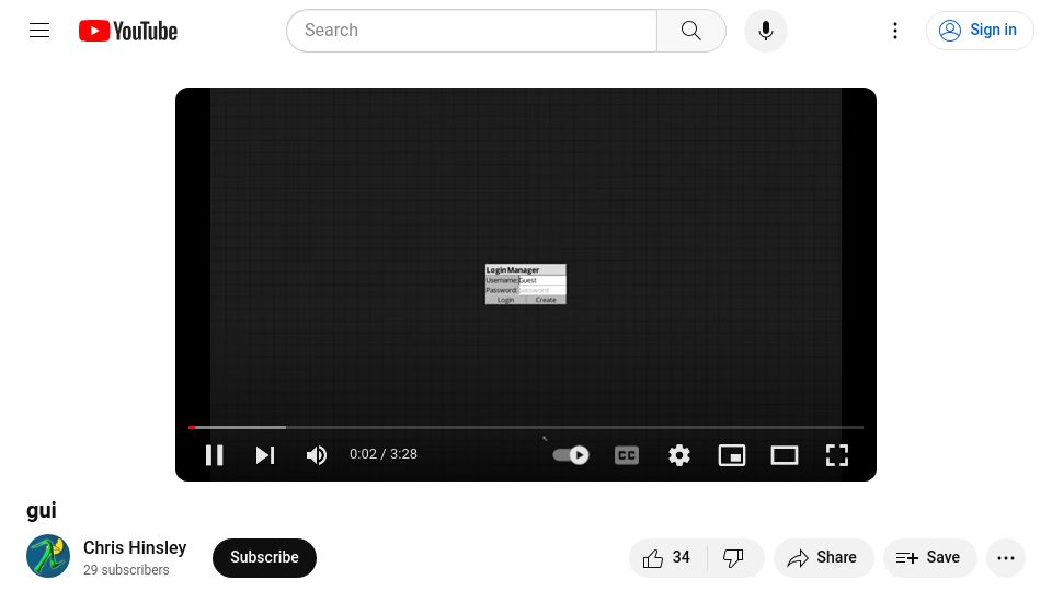 Screenshot of youtube.com: ChrysaLisp GUI Demo [video]