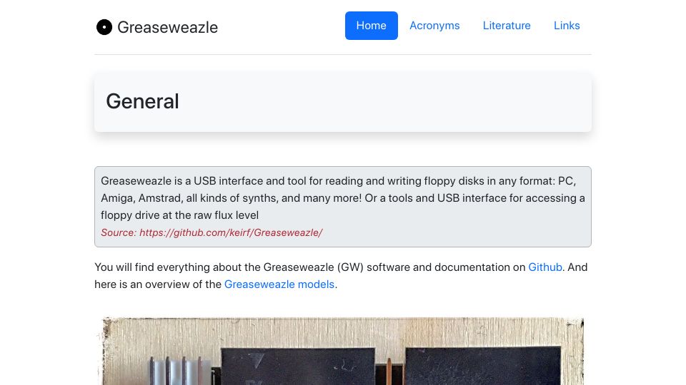Screenshot of retrocmp.de: Greaseweazle