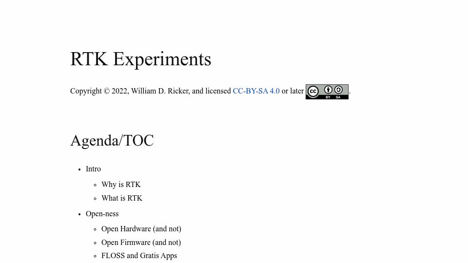 Screenshot of n1vux.github.io: RTK Experiments