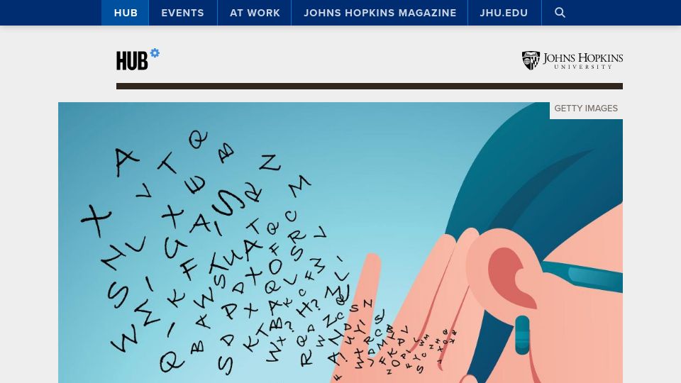 Screenshot of hub.jhu.edu: Chatbots tell people what they want to hear