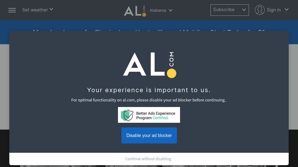Screenshot of al.com: Alabama prisoners' organs vanish, and there's a whole lot of passing the buck