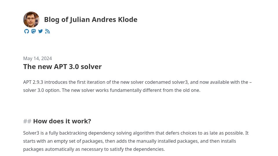 Screenshot of blog.jak-linux.org: The new APT 3.0 solver