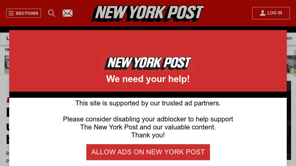 Screenshot of nypost.com: Doctor cancer free after novel glioblastoma self-treatment