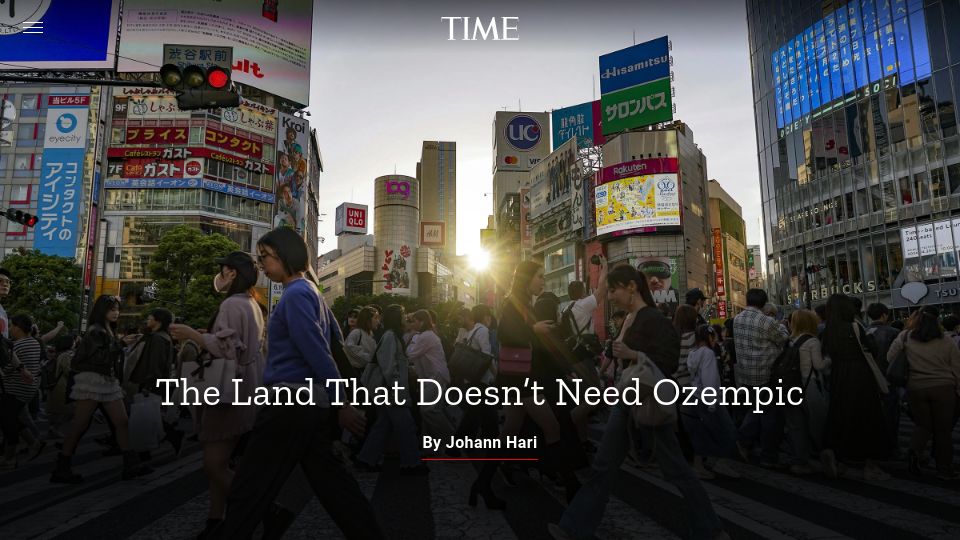 Screenshot of time.com: Japan: The land that doesn't need Ozempic