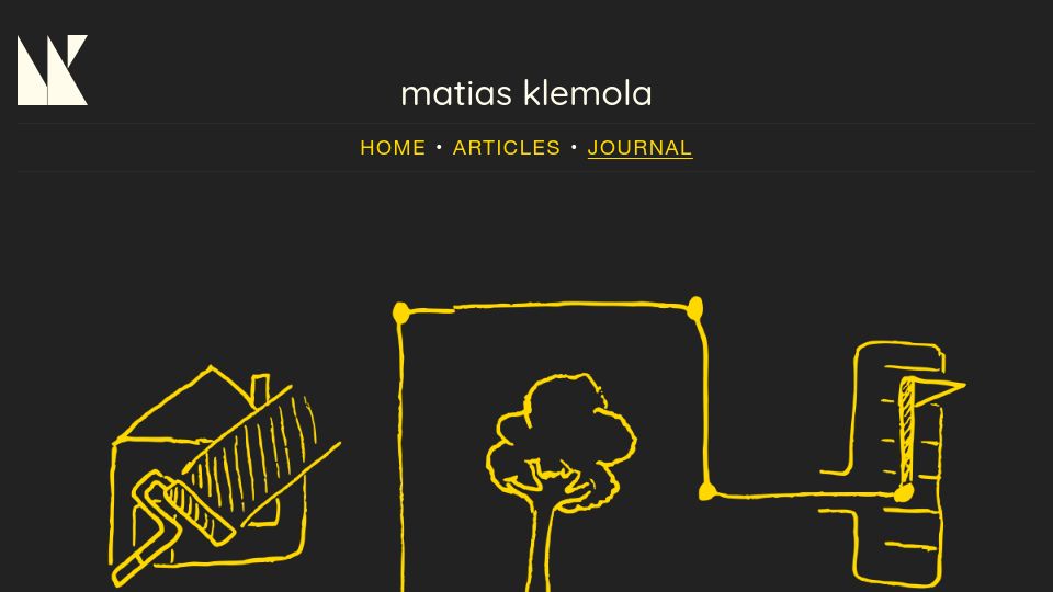 Screenshot of matiasklemola.com: A kids traffic mat in Elm