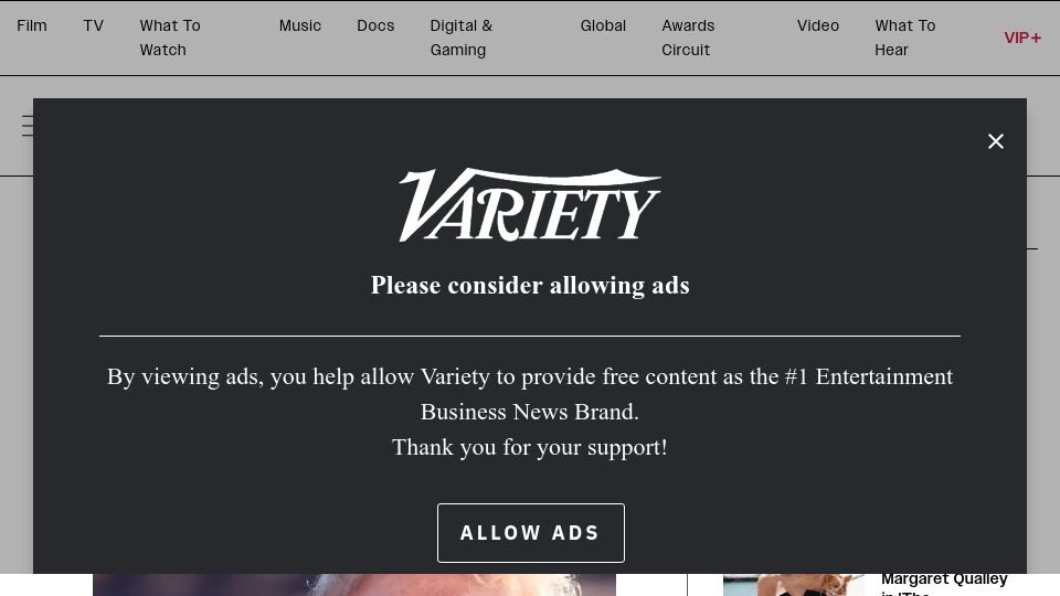 Screenshot of variety.com: Truth Social losses $300M on Q1