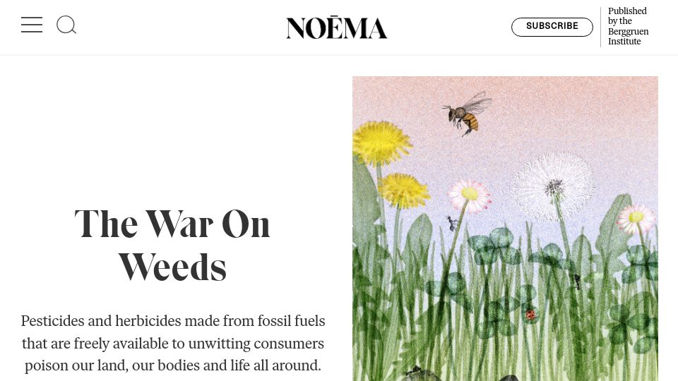 Screenshot of noemamag.com: The War on Weeds