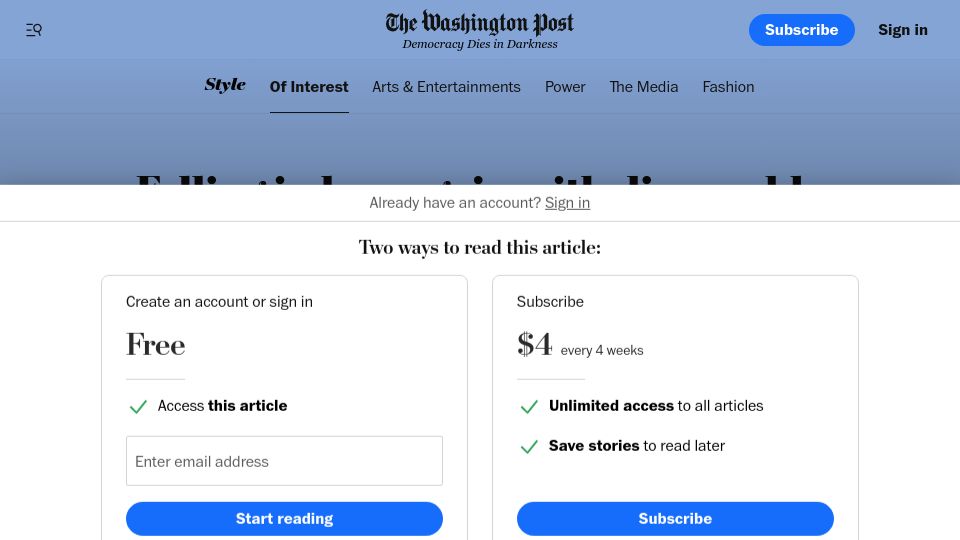 Screenshot of washingtonpost.com: Falling in love again with disposable cameras