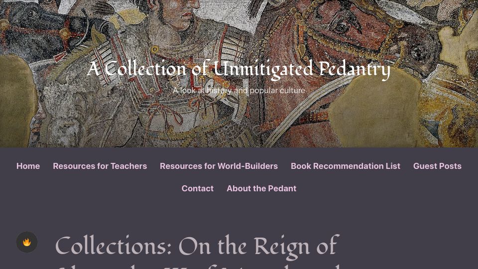 Screenshot of acoup.blog: The Reign of Alexander III of Macedon