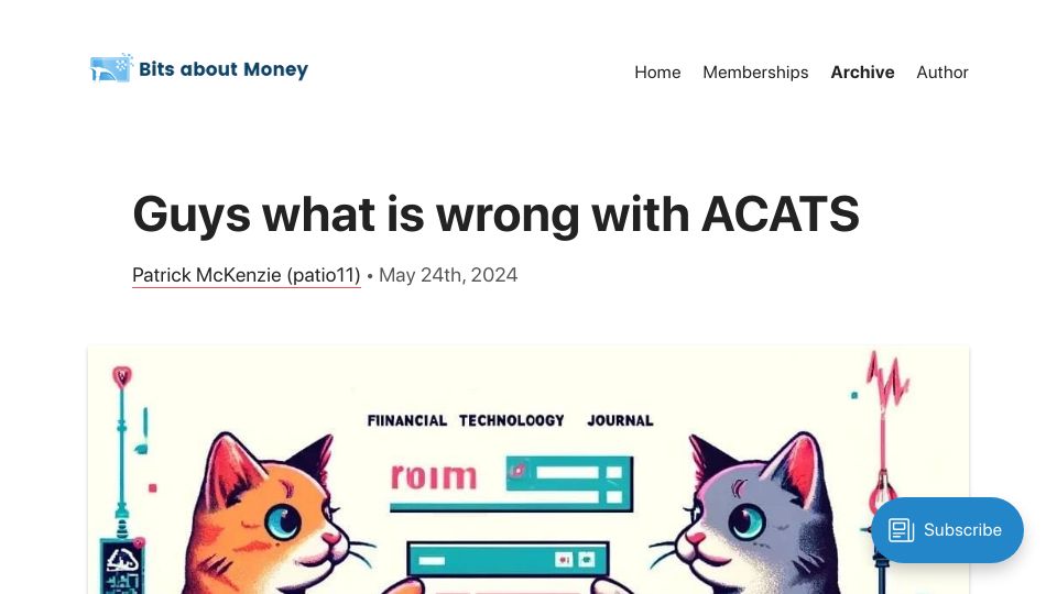 Screenshot of bitsaboutmoney.com: Guys what is wrong with ACATS