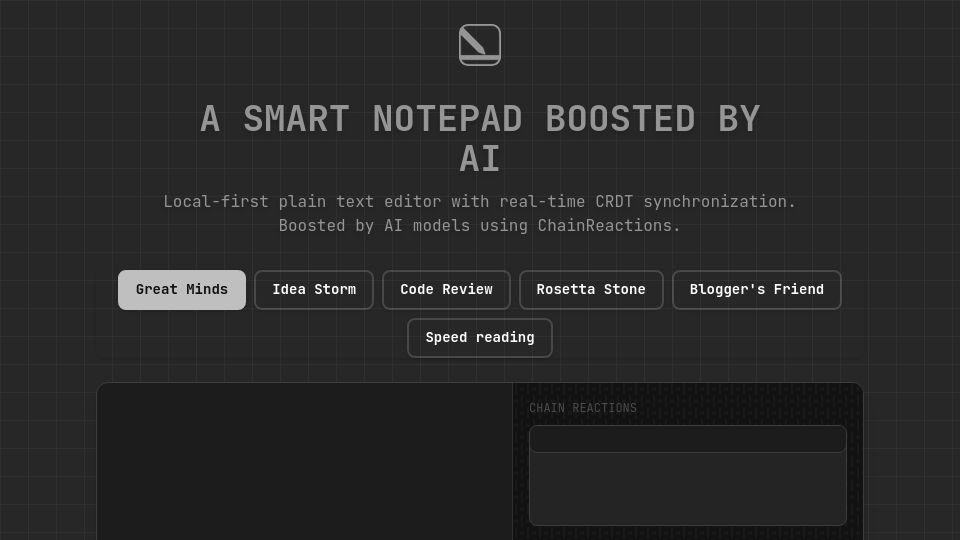 Screenshot of hacknote.co: HackNote