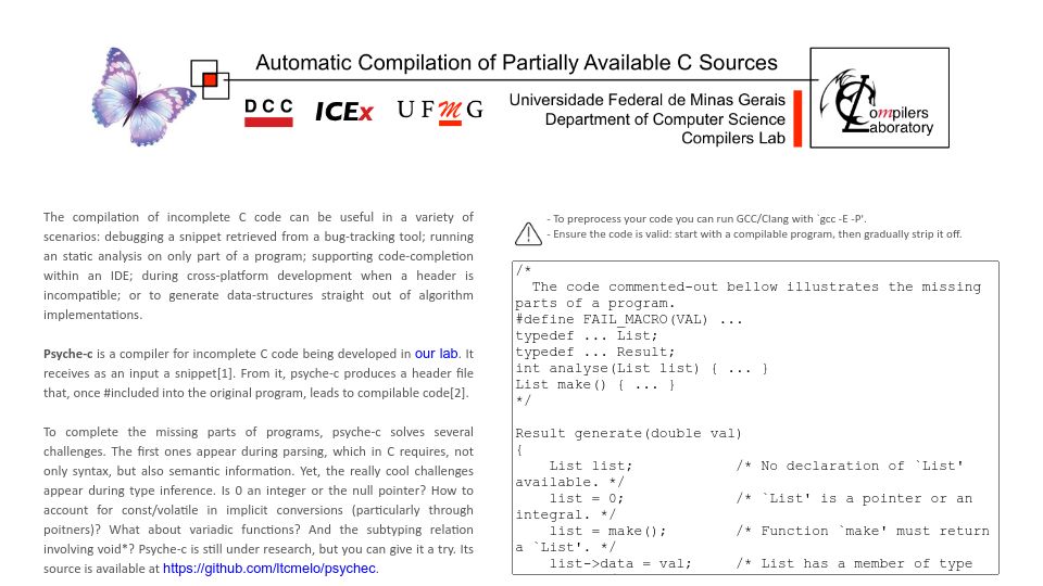 Screenshot of cuda.dcc.ufmg.br: Psyche-C: automatic compilation of partially-available C programs