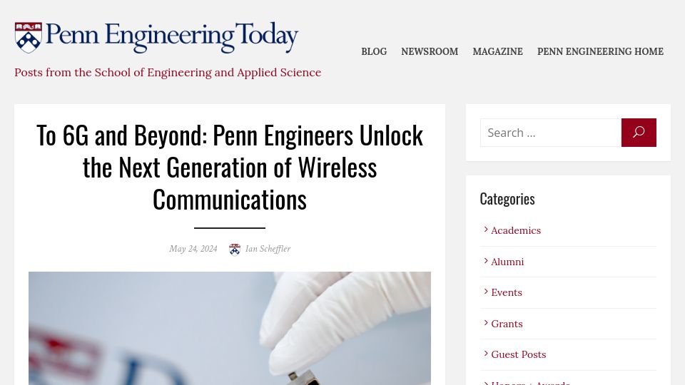 Screenshot of blog.seas.upenn.edu: An adjustable filter that can prevent interference in the range 600 MHz to 6 GHz