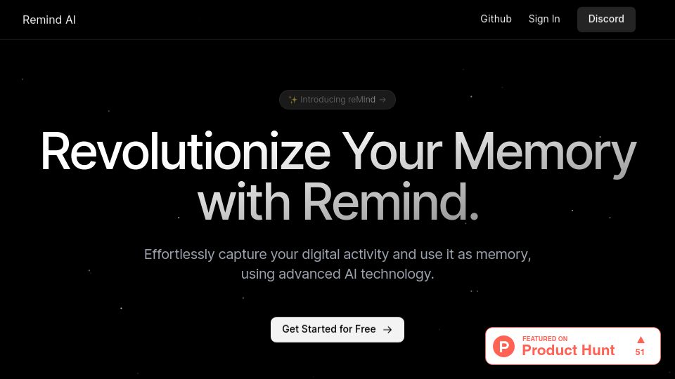 Screenshot of recallmemory.io: Show HN: I've Created the First Artificial Memory (and It's Open-Source)