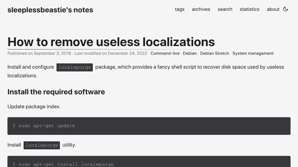 Screenshot of sleeplessbeastie.eu: How to Remove Useless Localizations