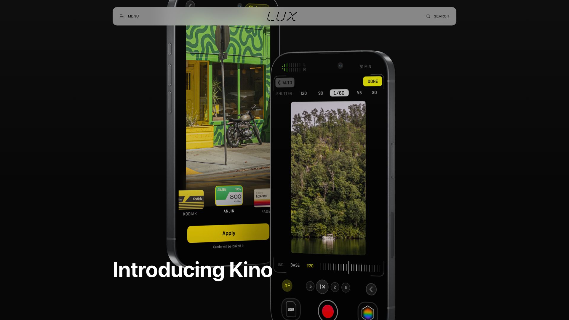 Screenshot of lux.camera: Kino: Pro Video Camera