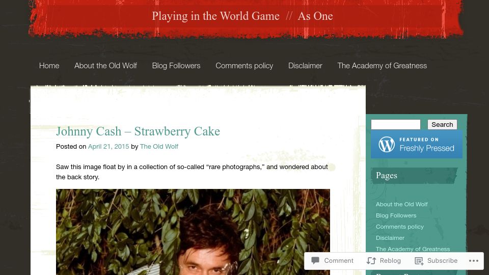 Screenshot of playingintheworldgame.com: Johnny Cash – Strawberry Cake