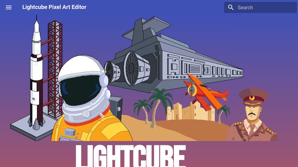 Screenshot of lightcube.art: Show HN: I made a pixel art editor for Windows desktop