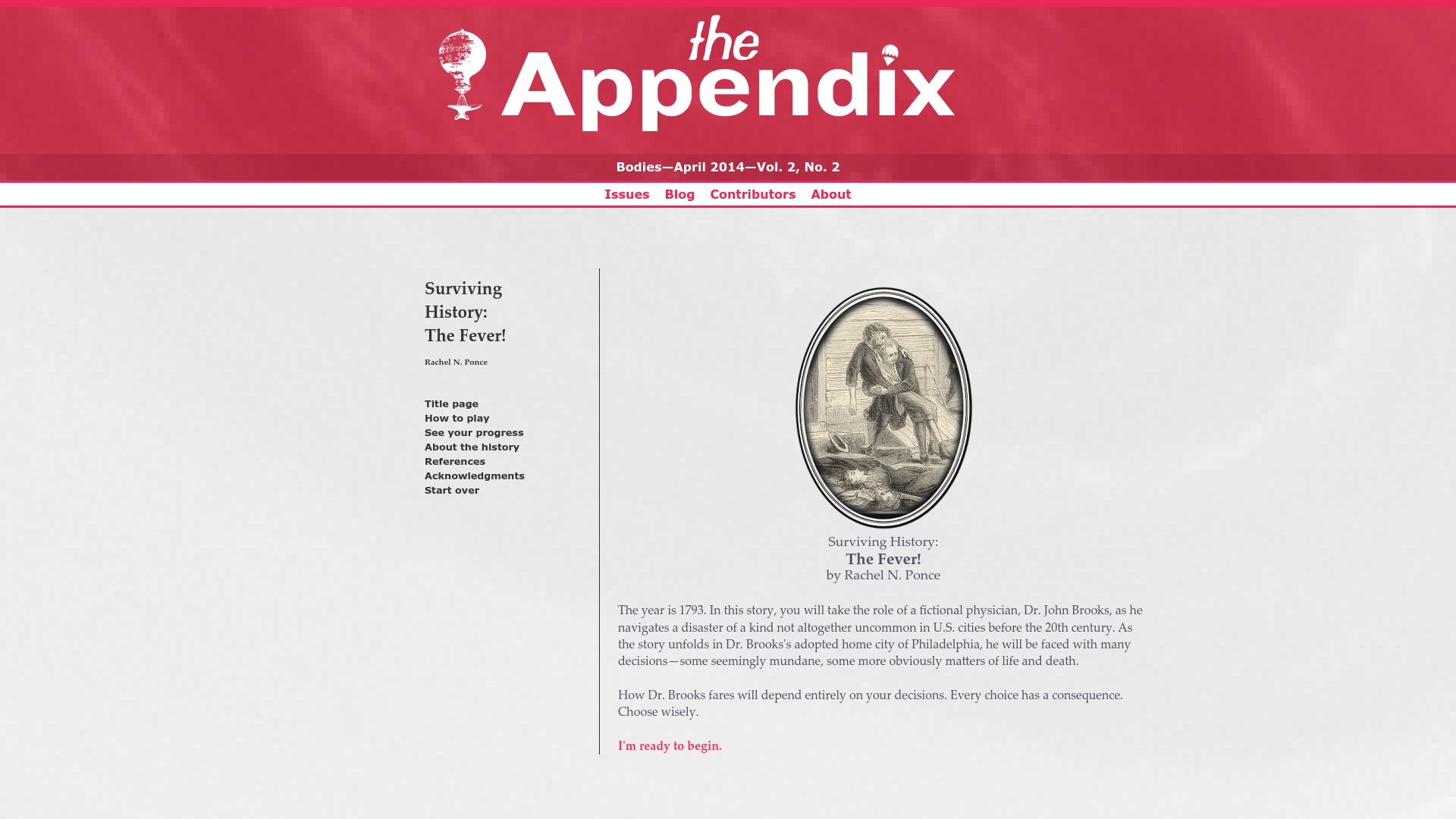 Screenshot of theappendix.net: Surviving History: The Fever (2014)