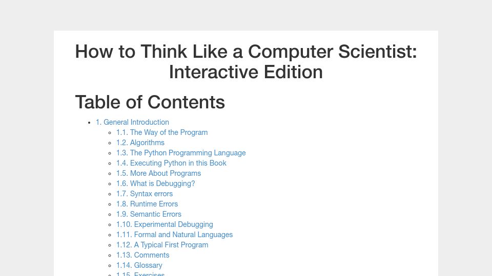Screenshot of levjj.github.io: How to Think Like a Computer Scientist: Interactive Edition