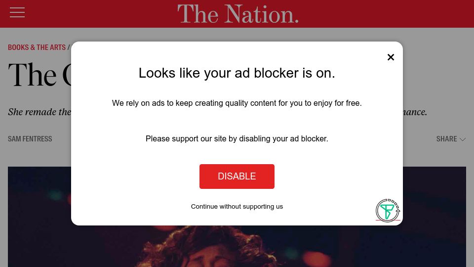 Screenshot of thenation.com: The Genius of Ella Fitzgerald