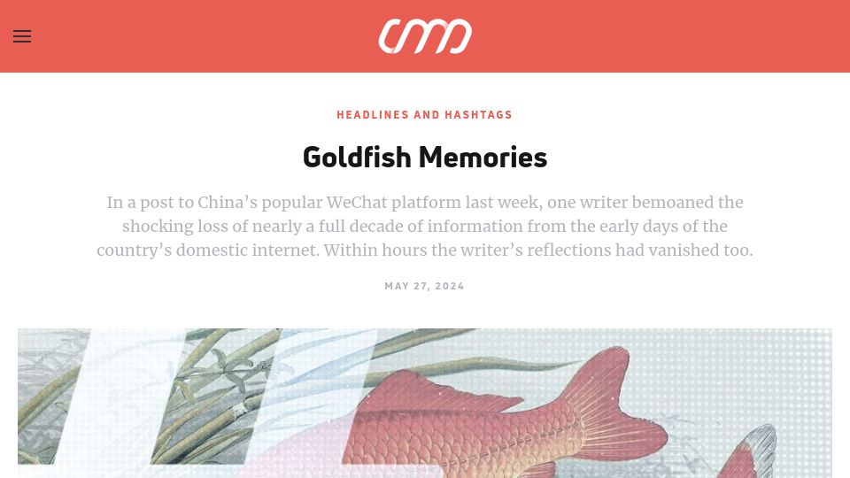Screenshot of chinamediaproject.org: Loss of nearly a full decade of information from early days of Chinese internet