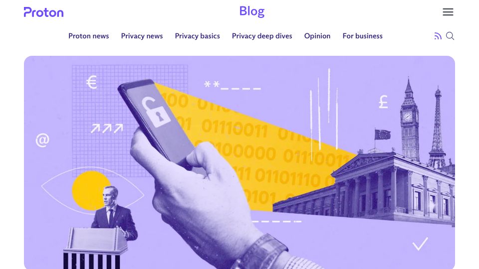 Screenshot of proton.me: Cyber house of cards – Politicians' personal details exposed online