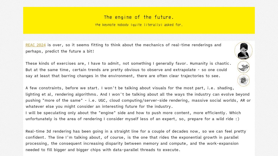 Screenshot of c0de517e.com: The Engine of the Future