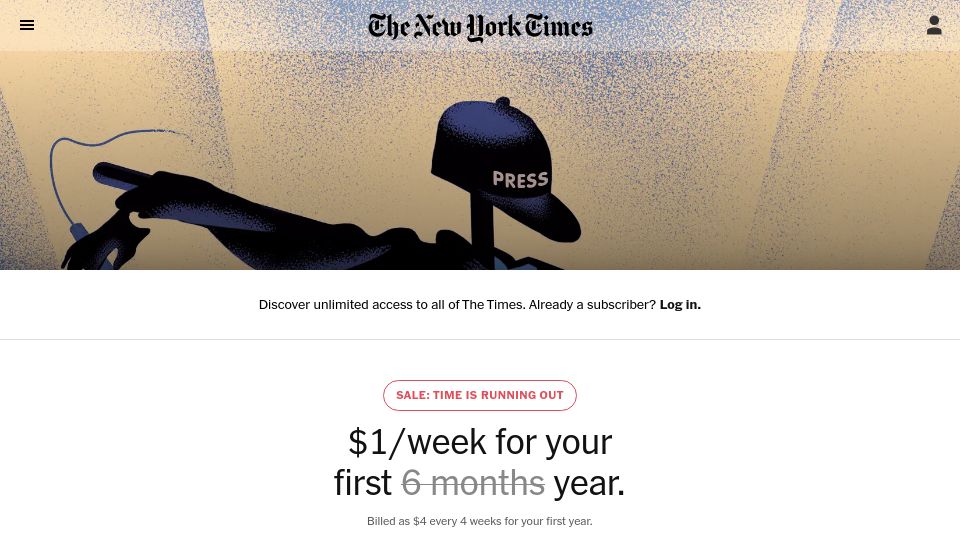 Screenshot of nytimes.com: The Rise and Fall of BNN Breaking, an AI-Generated News Outlet