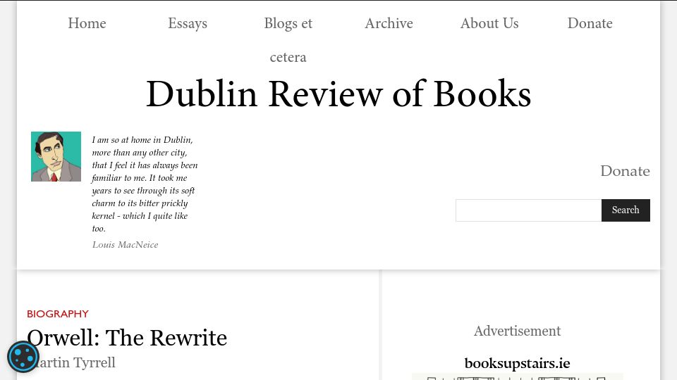 Screenshot of drb.ie: Orwell: The Rewrite