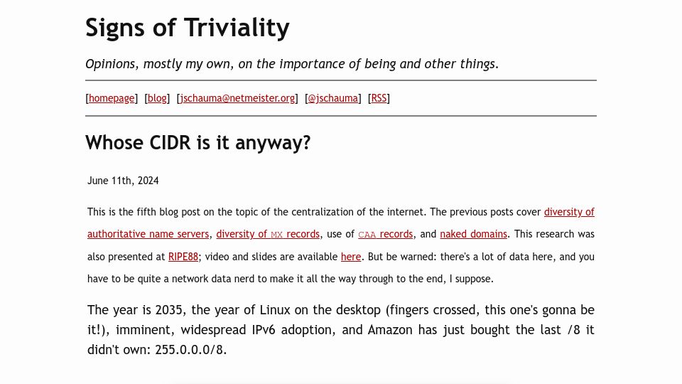 Screenshot of netmeister.org: Whose CIDR is it anyway?