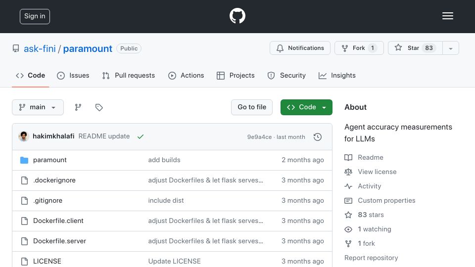 Screenshot of github.com: Show HN: Paramount – Human Evals of AI Customer Support
